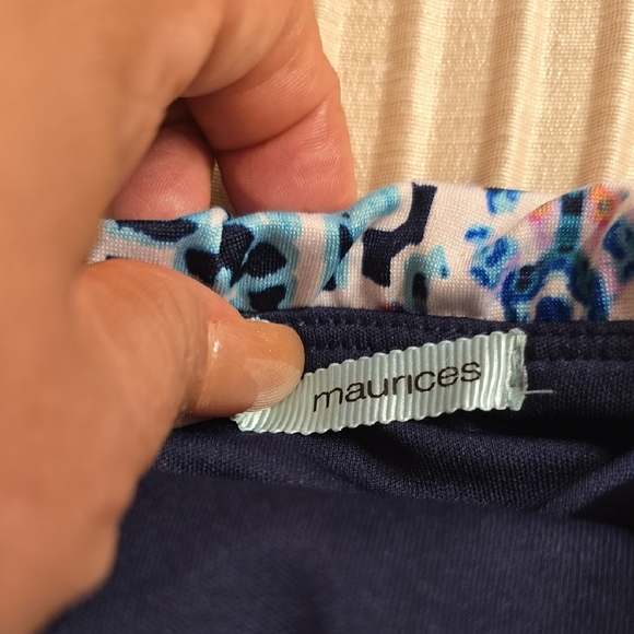 Maurices Blue and Pink Strapless Dress - Picture 4 of 12